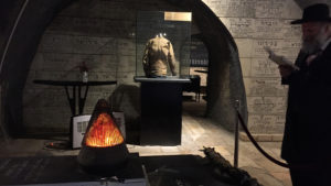 Rabbi Prays Inside Martef HaShoah (Chamber of the Holocaust)